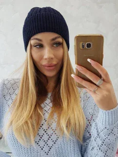 Tenká čiapka Grace K211 tmavo modrá