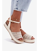 Dámske sandále na platforme Wrangler 20261076.99Q Light Beige