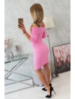 Šaty so širokými ramienkami svetlo ružové