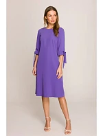 Šaty áčkového strihu S393 fialové - Stylove