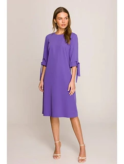 Šaty áčkového strihu S393 fialové - Stylove