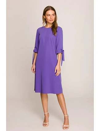 Šaty áčkového strihu S393 fialové - Stylove