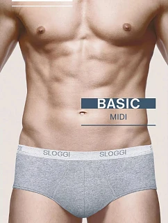 Pánske slipy men Basic Midi 2P – BLACK – čierne 0034 – SLOGGI