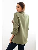 Elegantné sako s klopami svetlej khaki farby Elegantné sako s klopami svetlej khaki farby