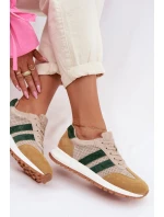 Dámské tenisky z pravé semišové kůže béžovo-žluté Marceline