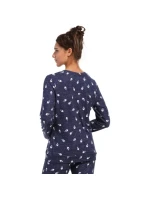 Dámske pyžamo 21232-438-2 tm. modré so vzorom - Rebelle Dámske pyžamo 21232-438-2 tm. modré so vzorom - Rebelle