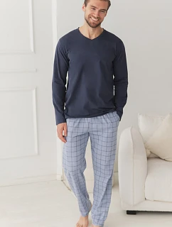 3670 Pánske dlhé pyžamo DORIAN 5XL–6XL