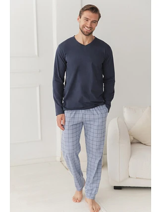 3670 Pánske dlhé pyžamo DORIAN 5XL–6XL 3670 Pánske dlhé pyžamo DORIAN 5XL–6XL