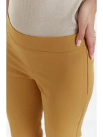 K055 Nohavice s úzkymi nohavicami - škoricové