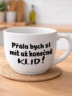 I WISH I HAD A CLOCK FINALLY! - MEGA XXL keramický hrnček 1000 ml