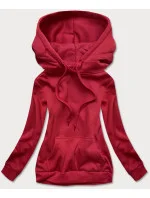 Červená dámska tepláková mikina (W02-35)