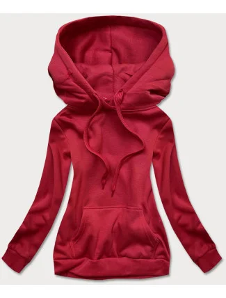 Červená dámska tepláková mikina (W02-35)