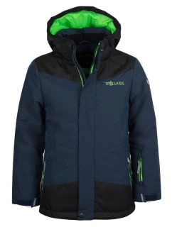 Trollkids Detská zateplená bunda Norefjell pre dievčatá/chlapcov nepremokavá tmavomodrá (132-100)