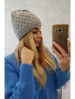 K204 fleecová šiltovka svetlo šedá