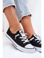 Materiałowe Trampki Damskie Lee Cooper LCW-25-02-3299L Czarne