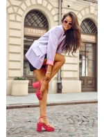 Módne sandále na vysokom podpätku s remienkami Fuchsie Shemira