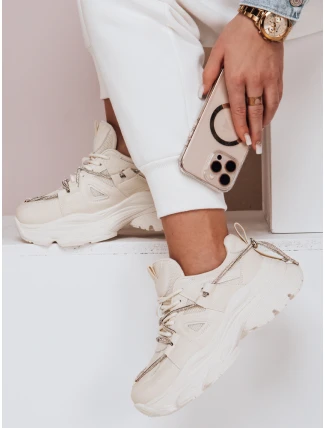 Dámske tenisky na hrubšej podrážke NEWMOVE beige FashionStreet ZY0589