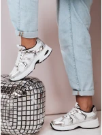 Dámske tenisky s plochou podrážkou GLISSWALK silver FashionStreet ZY0616