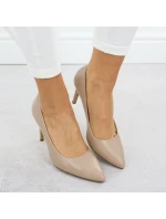 Béžové lodičky na podpätku Sergio Leone 1339