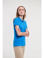 Russell Athletic 566F Dámske elastické polo tričko z piké 10.566F biele Russell Athletic 566F Dámske elastické polo tričko z piké 10.566F biele