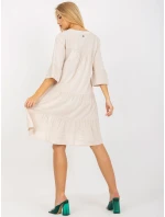 Šaty D73761M30214A1EN svetlo béžové