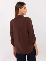 MI košeľa KS 4192.34 tmavohnedá