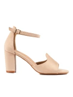 Luxusné dámske sandále hnedé na širokom podpätku Luxusné dámske sandále hnedé na širokom podpätku