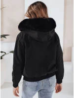 Dámska zimná bunda VESSADA krátka s kožušinou čierna FashionStreet TY5059