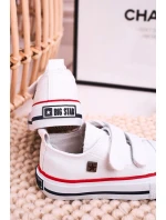 Dziecięce Trampki Na Rzepy BIG STAR HH374199 Białe