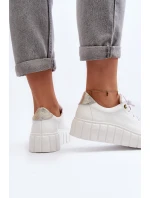 Zazoo 2919 Damskie Skórzane Półbuty Na Grubej Podeszwie Białe Zazoo 2919 Damskie Skórzane Półbuty Na Grubej Podeszwie Białe