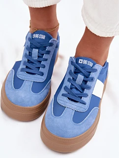 Kožené semišové tenisky Dámské Big Star TT274165 Modré