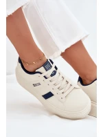 Dámske tenisky na platforme Big Star - svetlo béžové