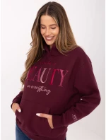 Mikina D10608BC02802A4NO bordová Mikina D10608BC02802A4NO bordová