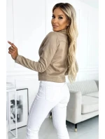Dámska bunda 481-1 svetlohnedá - Numoco basic
