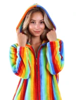 Dámsky župan 3656 Capri s kapucňou a zipsom - Vestis