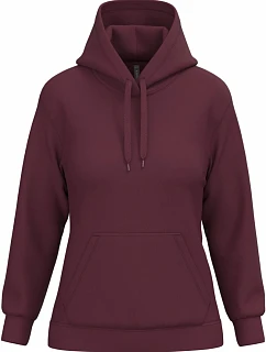Kariban K 473 Dámska mikina s kapucňou 20.K473 wine