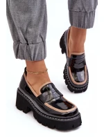 Skórzane Damskie Mokasyny D&A MR870-32 Czarne