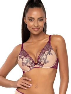 Dámska push-up podprsenka Maureen M-3808/11/1 Fialová s béžovou - MAT