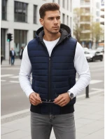 Pánska tmavomodrá vesta FashionStreet TX4236