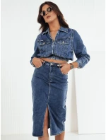 Dámska džínsová bunda BLIRNA modrá FashionStreet TY4167 Dámska džínsová bunda BLIRNA modrá FashionStreet TY4167