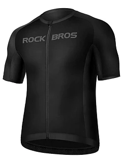 Cyklistické tričko Rockbros 15120002006 s krátkym rukávom, veľkosť XXXL – čierne