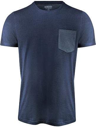James Harvest Walcott T-Shirt Men Pánske tričko „Two-Tone“ 62.4020 tmavomodré