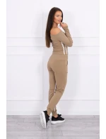 Súprava s dvojitými pruhmi camel