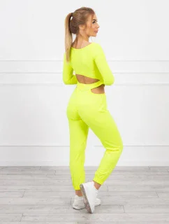 Súprava s blúzkou top žltá neónová