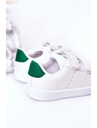Dziecięce Tenisówki Na Rzepy Biało-Zielone California