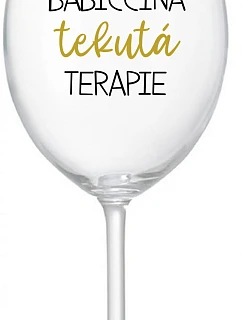 BABY'S FLUID THERAPY - číry pohár na víno 350 ml