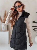 Dámska zateplená prešívaná vesta čierna FashionStreet TY5101