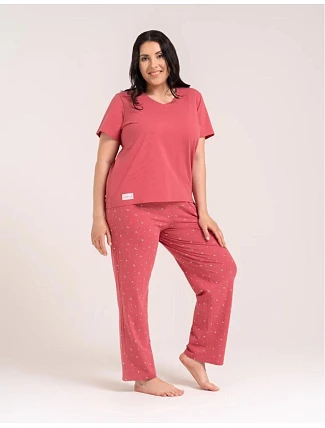 Pyžamo Moraj PDD4300-024 červené/r S–3XL Pyžamo Moraj PDD4300-024 červené/r S–3XL