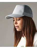 Beechfield B 642 5-panelová snapbacková čiapka „Microknit Trucker“ 53.0642 svetlošedá