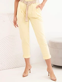 Nohavice Punto s opaskom žlté